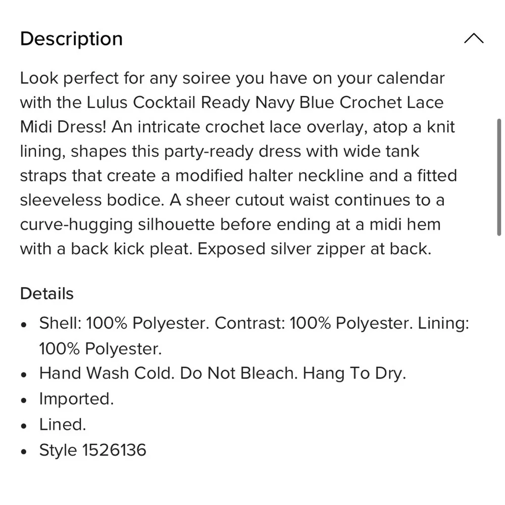 NWT Lulus Cocktail Ready Navy Blue Crochet Lace Midi Dress - Size XS - Picture 8 of 12